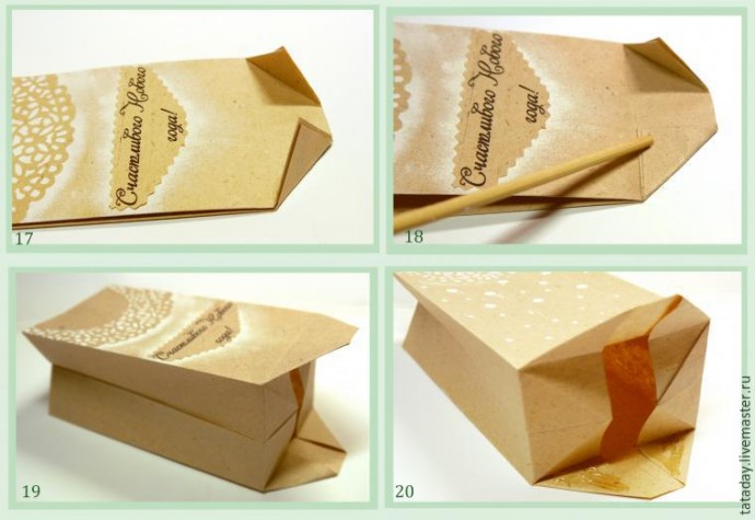 ​Делаем новогодний крафт-пакет с биркой-поздравлением: часть 1