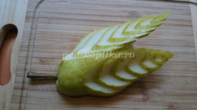 ​Фигурная нарезка из овощей и фруктов с фото для начинающих: часть 4