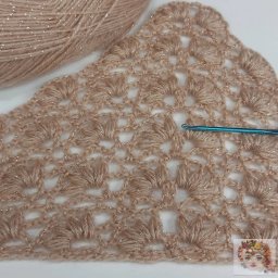 Красивый узор крючком для шали