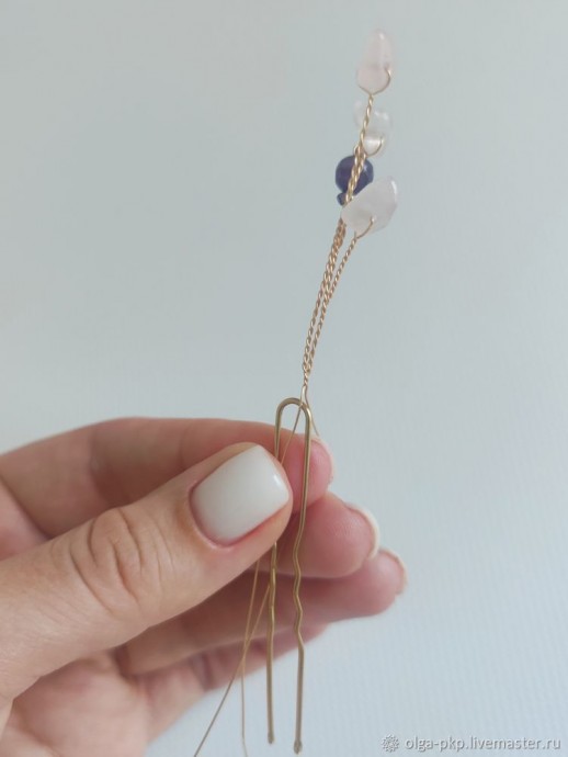 Делаем красивую шпильку для волос: часть 3