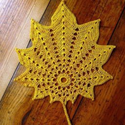 Осенний лист крючком