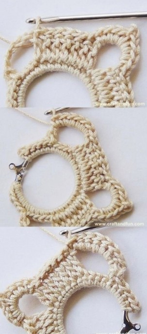 Вяжем крючком сережки Вяжем крючком сережки