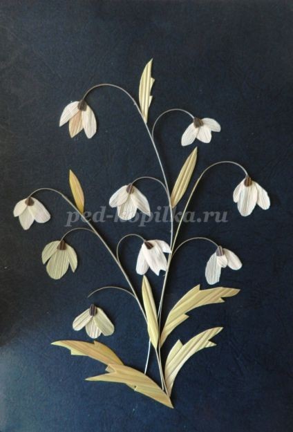 ​Цветочное панно из соломки своими руками: часть 2