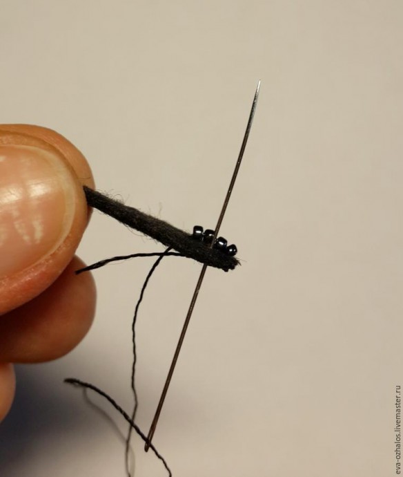 ​Делаем брошь-цветок "Черная георгина": часть 1