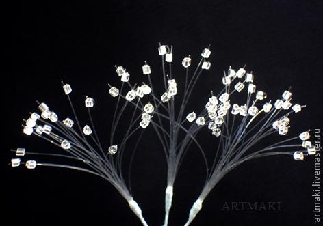 Фантазийный цветок "Из мира снежинок": часть 2