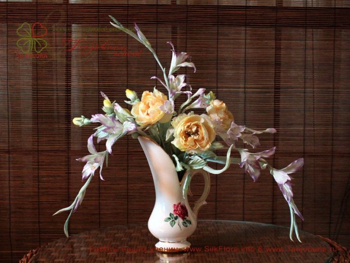 Флористика из шёлковых цветов Флористика из шёлковых цветов