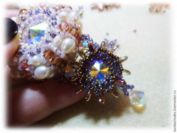 Делаем серьги "Королевский шик": часть 2