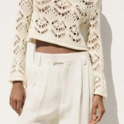 Ажурный пуловер