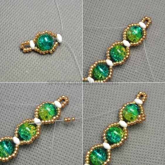 Простые украшения из бисера и бусин