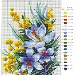 ​Схемы вышивки цветов