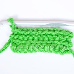 ​Как связать полустолбик без накида (соединительный столбик)