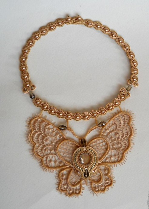 Колье "Кружевная бабочка": мастер-класс, часть 1