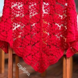 Треугольная шаль крючком