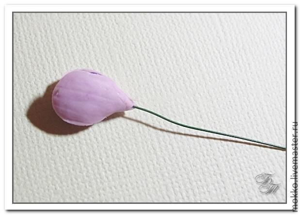 Лепка глицинии из полимерной глины: часть 2