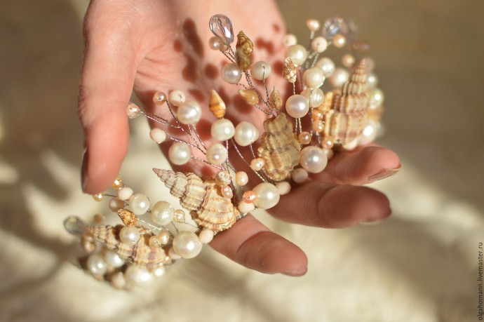Украшения из ракушек и жемчуга