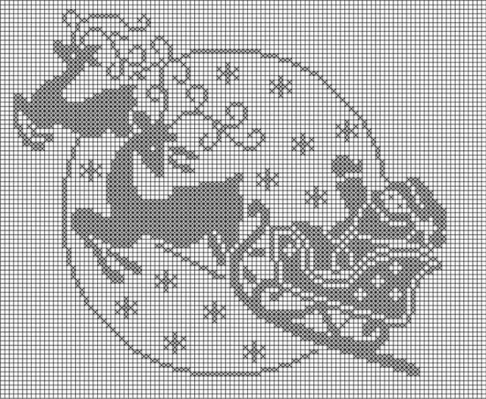 ​Филейное вязание к новогодним праздникам