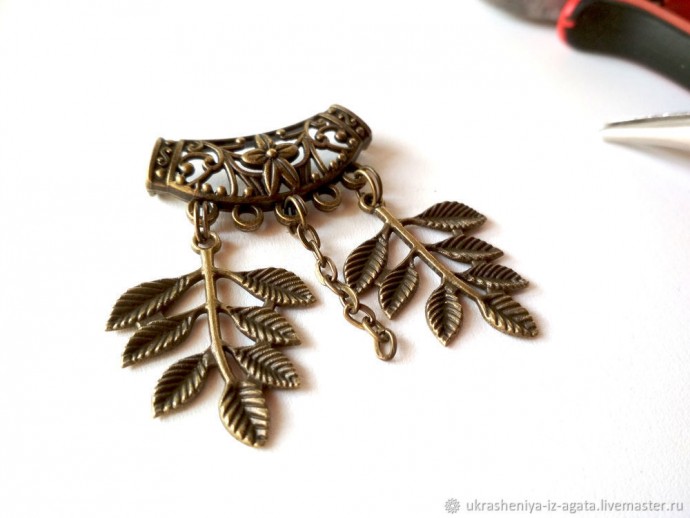 Кулон с осенним настроением "Рябиновая сказка": часть 1