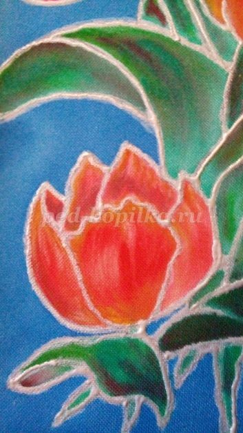 Холодный батик "Тюльпаны"