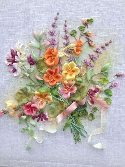 ​Изысканная вышивка лентами