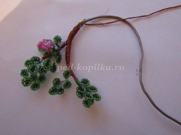 Как сделать дерево любви из бисера своими руками: мастер-класс, часть 4