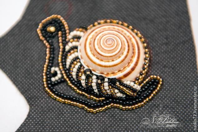 ​Брошь-улитка: мастер-класс, часть 3