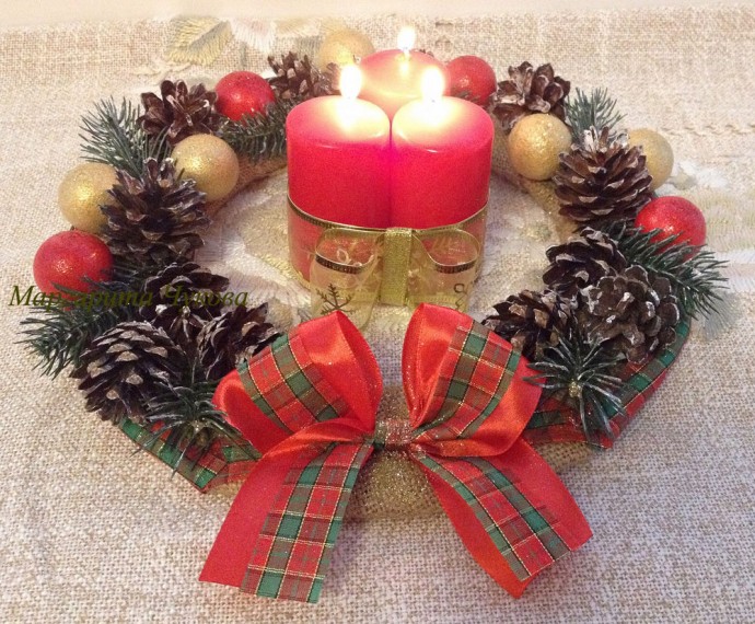 Декоративный праздничный венок своими руками: часть 2 Декоративный праздничный венок своими руками: часть 2