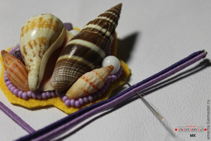 ​Сутажная брошь с ракушками: мастер-класс, часть 2