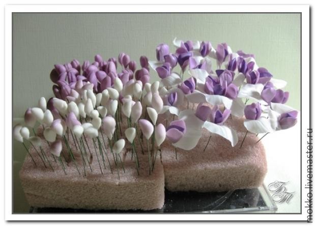 ​Лепка глицинии из полимерной глины: часть 3