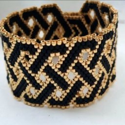 ​Мужской браслет из бисера "Плетёнка"