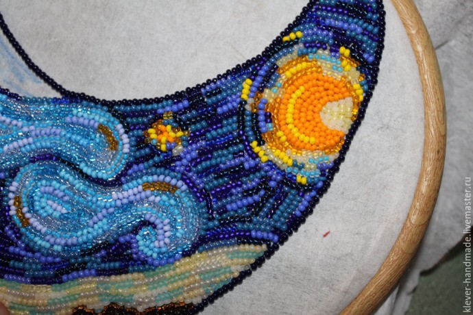 ​Создаем колье из бисера "Звездная Ночь": часть 4