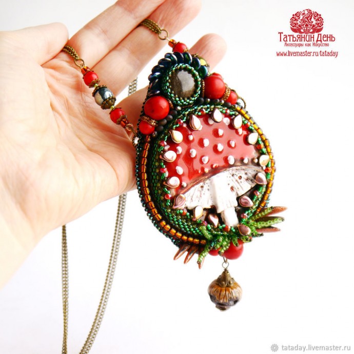 ​Создаем кулон "Мухоморчик": часть 4