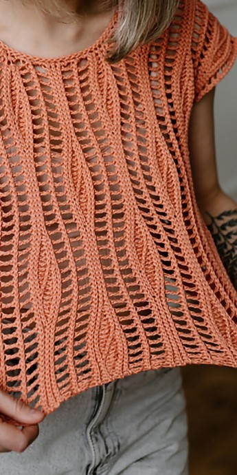 Ажурный узор дорожками