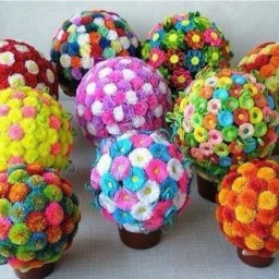 Цветочные букеты из гофрированной бумаги