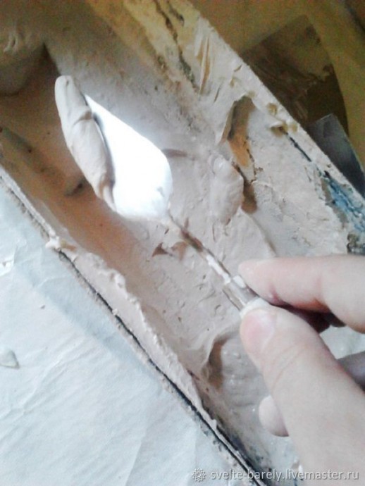 Создаем веточку розы из шпатлевки: часть 1