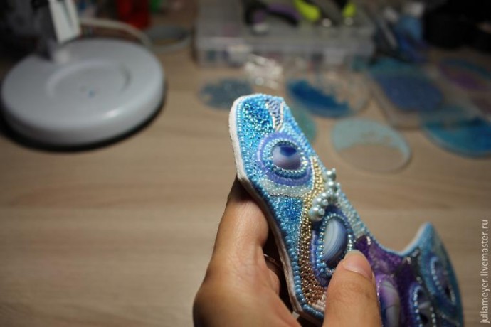 ​Вышиваем шикарное колье "Зазеркалье": часть 4