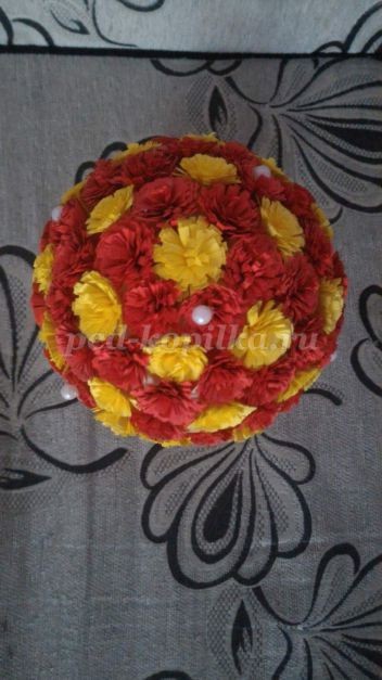 Топиарий из бумажных цветов в технике квиллинг Топиарий из бумажных цветов в технике квиллинг