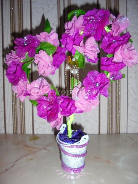 ​Топиарий "Дерево любви": часть 3