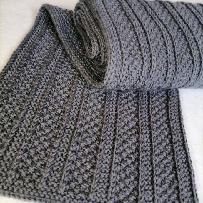 Вяжем мужской шарф