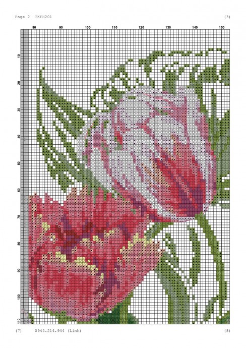 Вышиваем большую картину с тюльпанами Вышиваем большую картину с тюльпанами