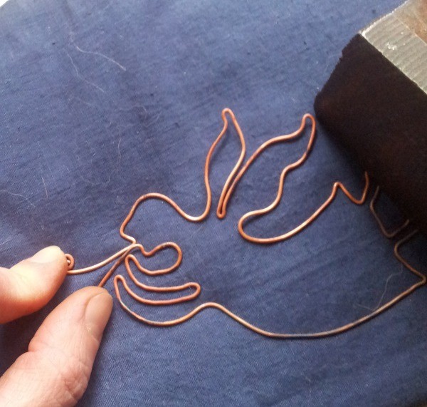 ​Делаем из медной проволоки ангела с трубой: часть 1