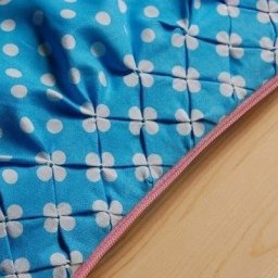 Буфы на ткани в горошек