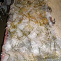 Как свалять ажурный палантин из флиса и кудрей в технике "Крыло стрекозы"