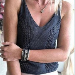 ​Летний топ спицами