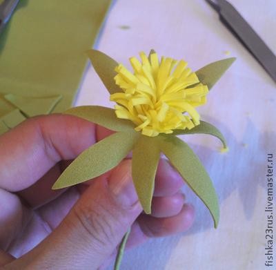 Одуванчики из фоамирана: часть 2