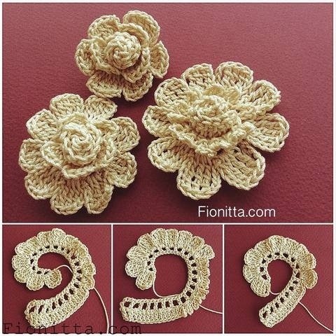 Вязаные цветы Вязаные цветы