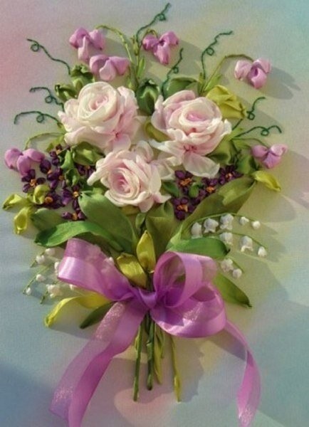 Вышивка лентами: идеи для вдохновения Вышивка лентами: идеи для вдохновения