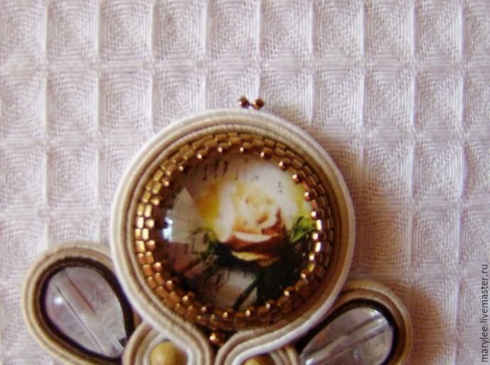 Создаем нежный кулон "English rose": часть 3 Создаем нежный кулон "English rose": часть 3