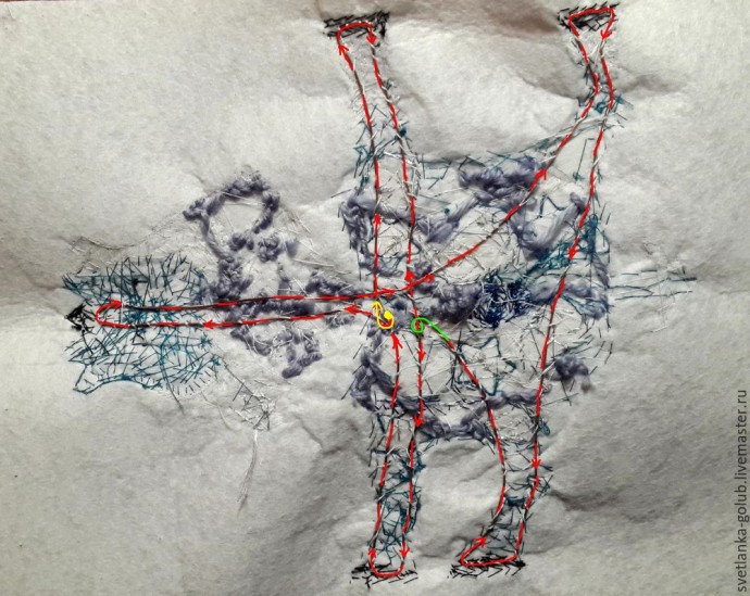 Создаем необычное интерьерное украшение в совмещенной технике вышивки и оригами: часть 2