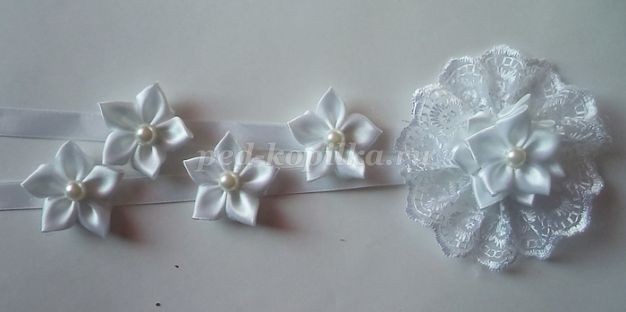 Лента в косу в технике цумами канзаши: мастер-класс, часть 3