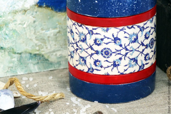 ​Мастер-класс по декупажу баночки "Португалия в сердце"